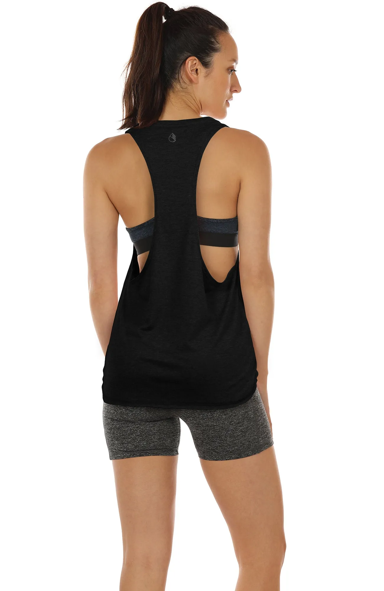 TK16-P icyzone Yoga Tops Activewear Workout Clothes Sports Racerback Tank Tops for Women (Pack of 3)