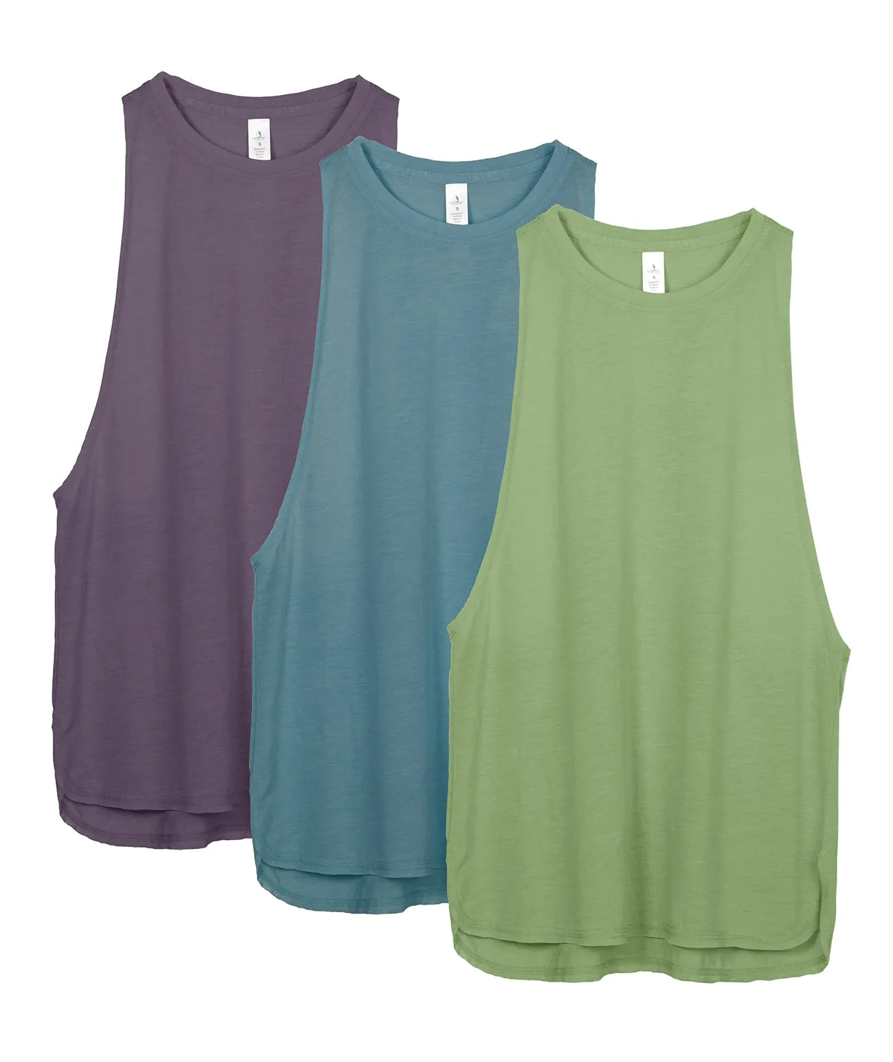 TK16-P icyzone Yoga Tops Activewear Workout Clothes Sports Racerback Tank Tops for Women (Pack of 3)