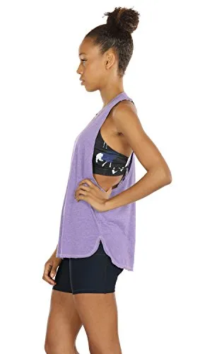 TK16-P icyzone Yoga Tops Activewear Workout Clothes Sports Racerback Tank Tops for Women (Pack of 3)