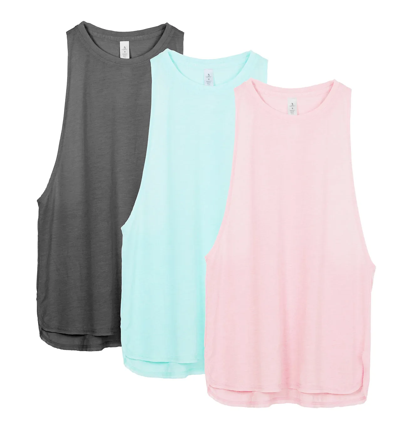 TK16-P icyzone Yoga Tops Activewear Workout Clothes Sports Racerback Tank Tops for Women (Pack of 3)