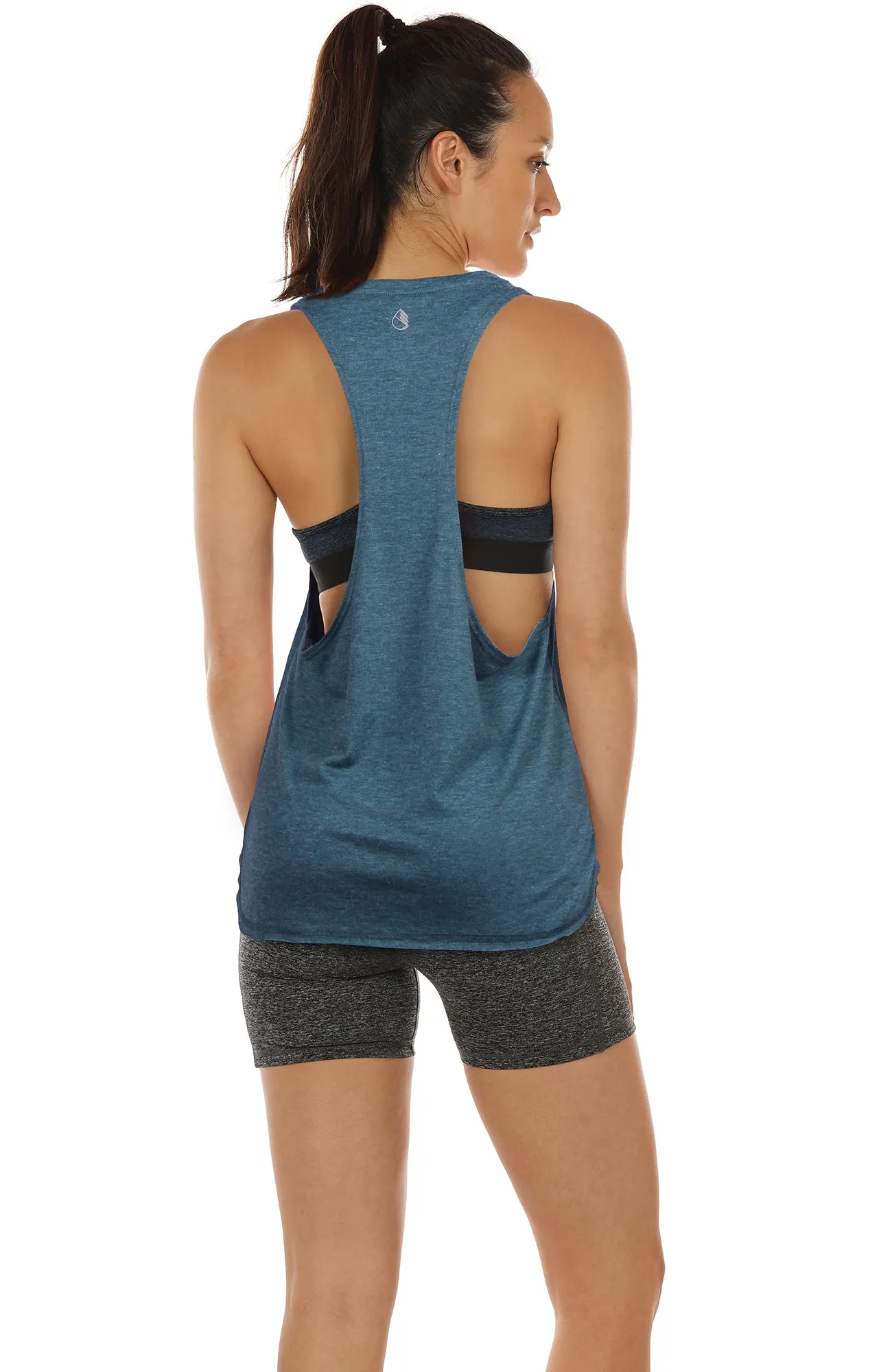 TK16-P icyzone Yoga Tops Activewear Workout Clothes Sports Racerback Tank Tops for Women (Pack of 3)