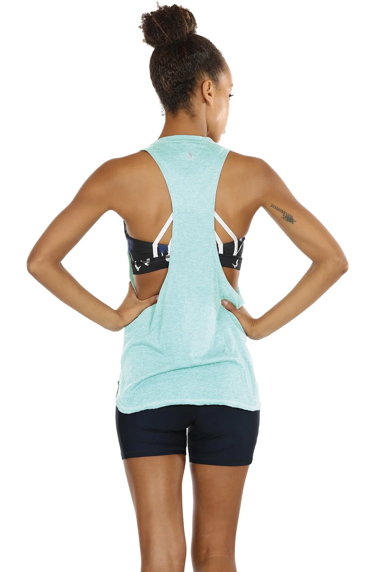TK16-P icyzone Yoga Tops Activewear Workout Clothes Sports Racerback Tank Tops for Women (Pack of 3)