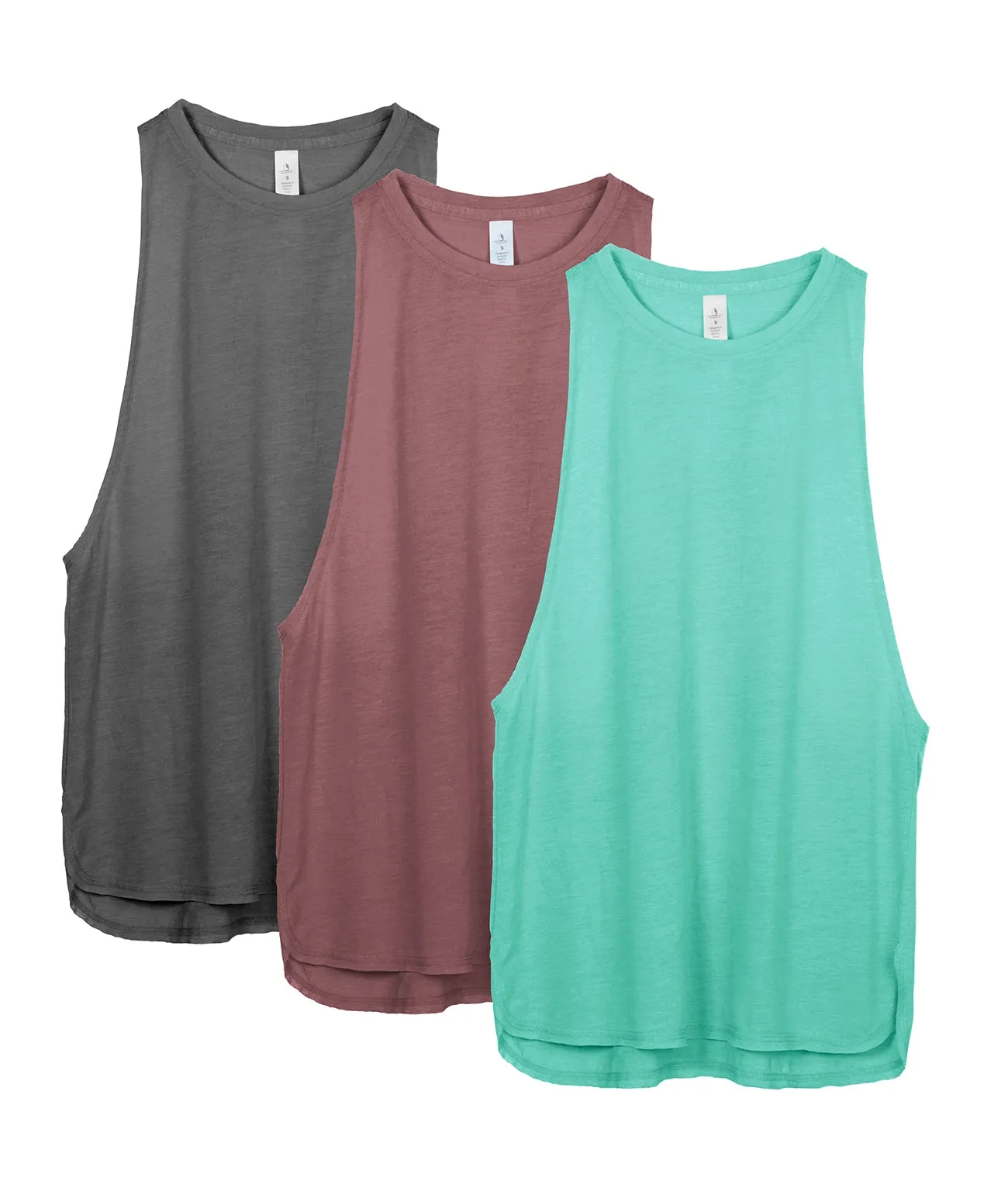 TK16-P icyzone Yoga Tops Activewear Workout Clothes Sports Racerback Tank Tops for Women (Pack of 3)