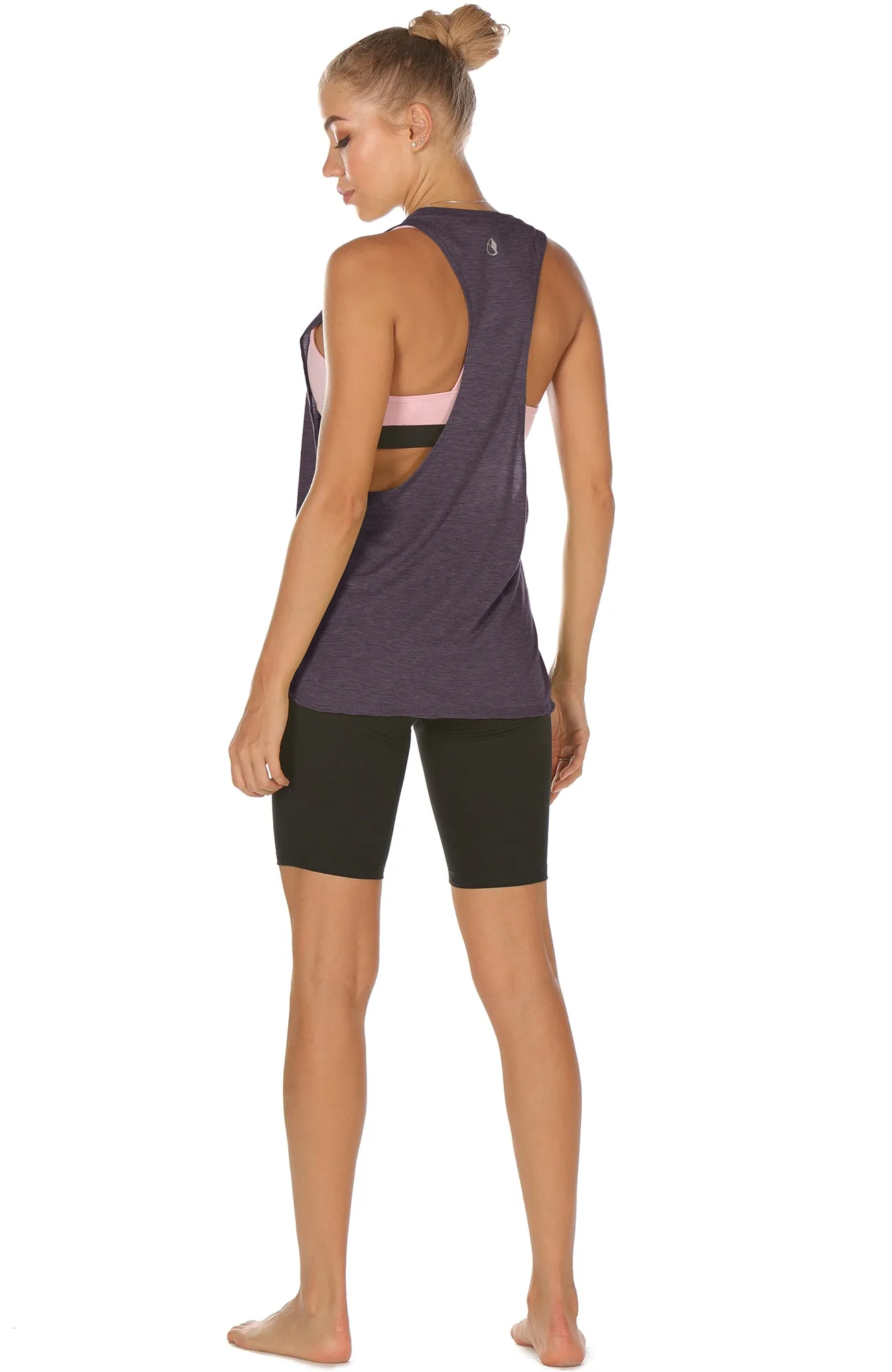 TK16-P icyzone Yoga Tops Activewear Workout Clothes Sports Racerback Tank Tops for Women (Pack of 3)