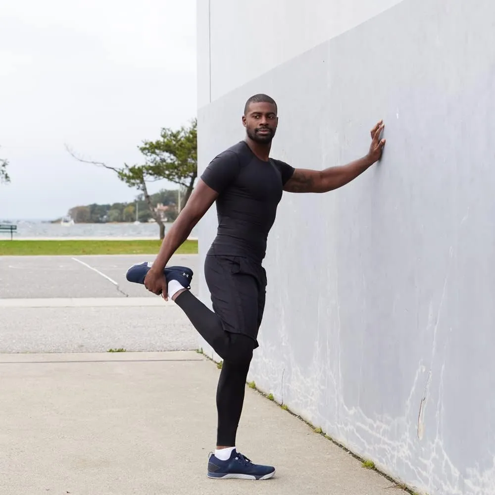 Tommie Copper Mens Core Compression Tights | UPF 50, Breathable, Sweat Wicking Activewear for Everyday Support & Recovery