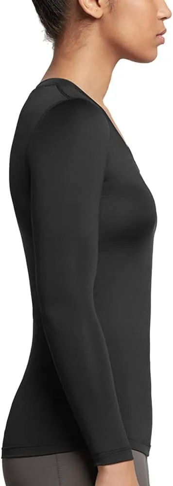 Tommie Copper Womens Compression Long Sleeve V-Neck Shirt | UPF 50, Breathable Activewear for Upper Body Muscle Support