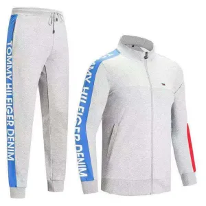 Tommy Hilfiger Men's Long Sleeve Hand Design Ash Tracksuits