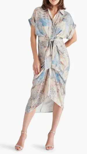 Tori Dress in Multi Shiny Satin Tori Dress in Multi Calm Lines