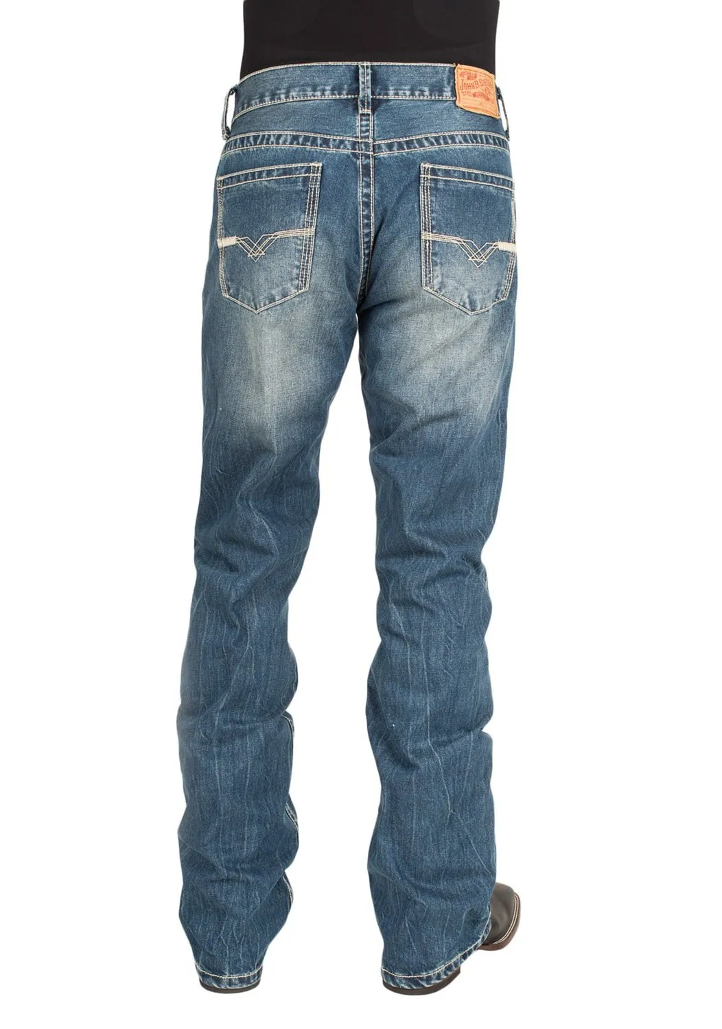 Stetson Mens 1014 Rocks Fit V Deco Blue 100% Cotton Jeans No Fuss Style Elegant Party Look Winter Warmth