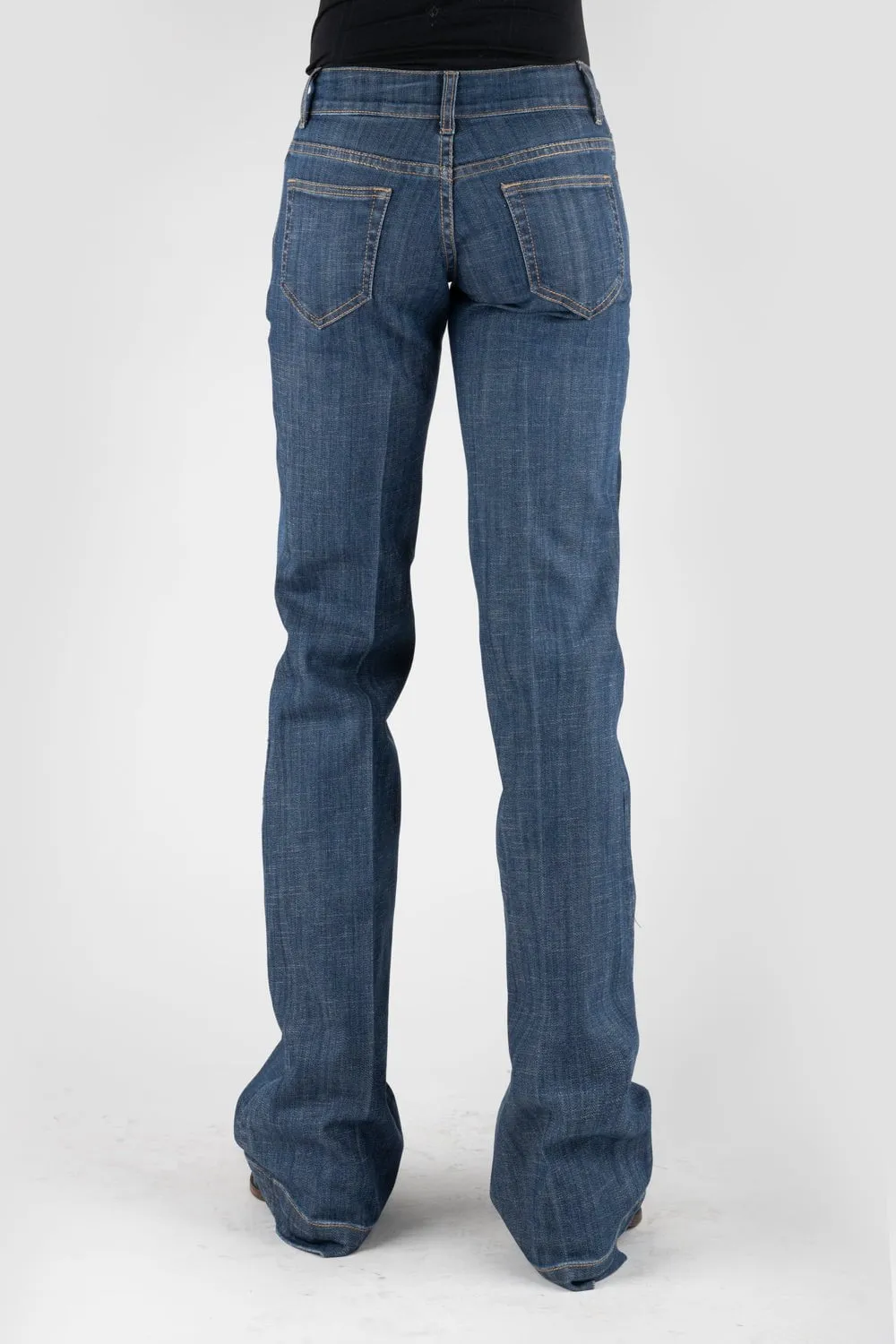 Stetson Womens 214 Trouser Patchwork Blue Cotton Blend Jeans Sustainable Dye Methods
