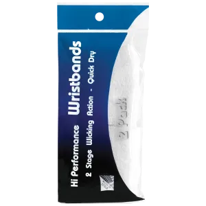 Tourna Hi Performance Wristbands (2 pairs, White)