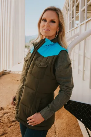 Travel Ease Kimes Ranch Womens Wyldfire Army 100% Polyester Softshell Vest Kimes Ranch Womens Wyldfire Army 100% Polyester Softshell Vest High Quality Eco Friendly