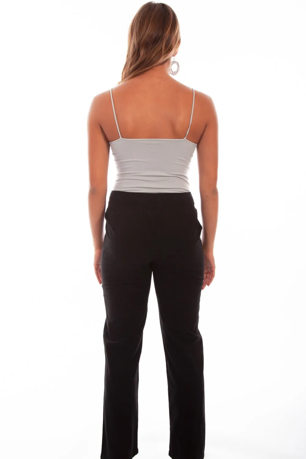 Comfortable Fit Design Fashion Lover Minimalist Scully Womens Black 100% Cotton Crochet Pants