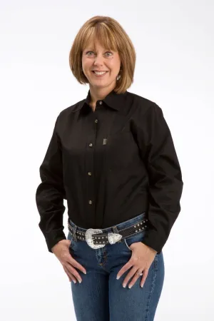 Trend Fit Roper Womens Black 100% Cotton Button Front BD L/S 1 Pkt Shirt Roper Womens Black 100% Cotton Button Front BD L/S 1 Pkt Shirt Couple Look Smooth Lightweight Morning Stroll Durable