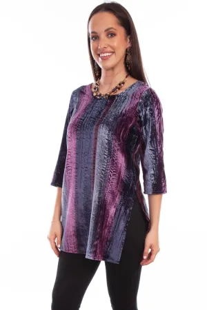 Trendy Layer Scully Womens Vibrant Velvet Plum Nylon Viscose 3/4 Sleeve S/S Tunic Scully Womens Vibrant Velvet Plum Nylon Viscose 3/4 Sleeve S/S Tunic Sustainable Material