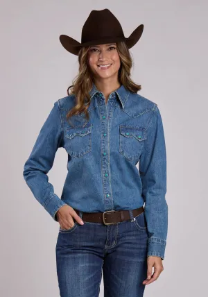 Trendy Picks Stetson Womens Fancy Sawtooth Blue 100% Cotton L/S Shirt Stetson Womens Fancy Sawtooth Blue 100% Cotton L/S Shirt Abrasion Resistant Edges High Neck