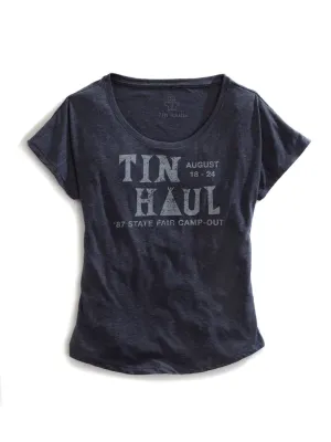 Trendy styles Tin Haul Womens State Fair Camp Out Navy 100% Cotton S/S T-Shirt Tin Haul Womens State Fair Camp Out Navy 100% Cotton S/S T-Shirt Wardrobe Staple