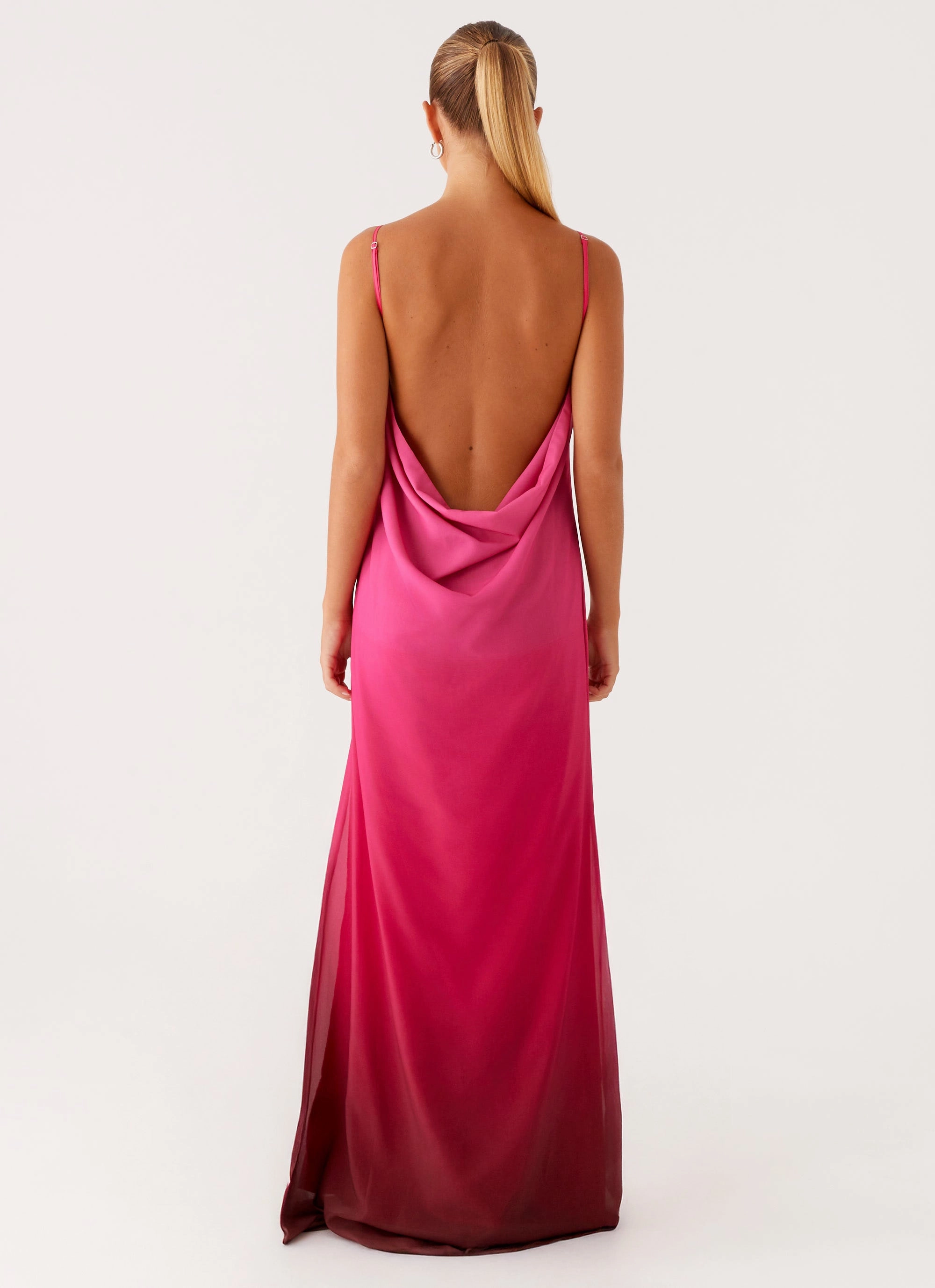 Marianne Maxi Dress - Fuchsia Gradient Rose Soft
