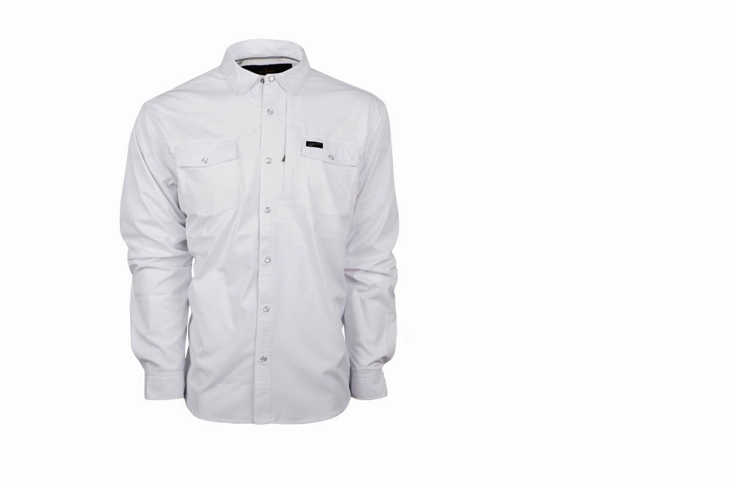 STS Ranchwear Mens Fischer Performance White Nylon/Spandex L/S Shirt Subtle pattern Soft Touch Fabric