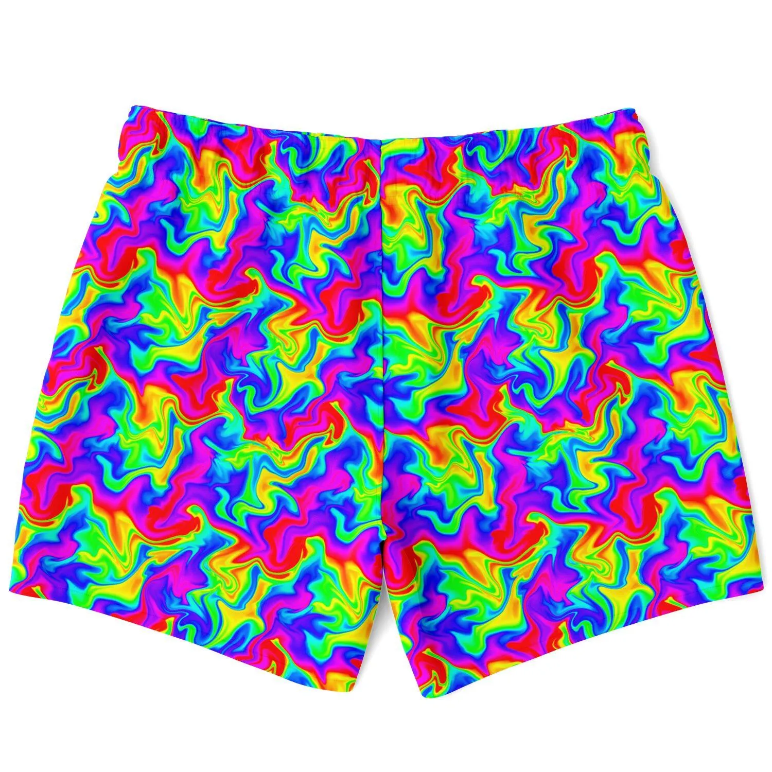 Trippy Rainbow Swirl Fast Dry Swim Trunks