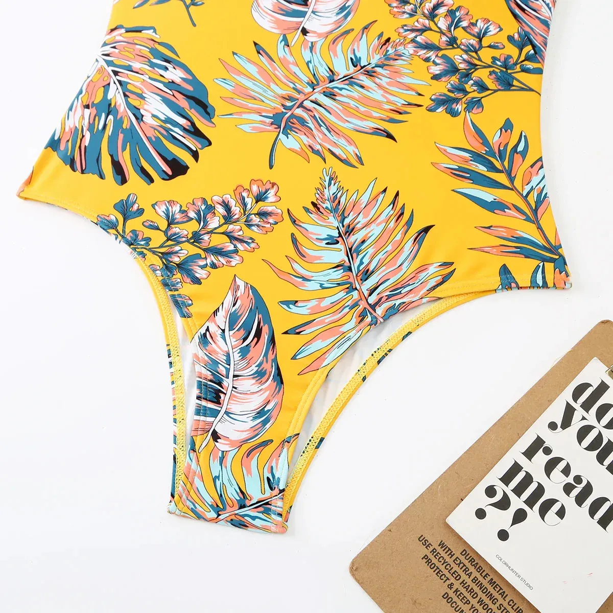Tropical Botanical One-Piece Swimwear