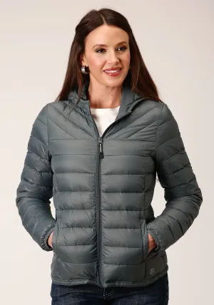 True Classic Roper Womens Parachute Down Silver Sage 100% Nylon Softshell Jacket Roper Womens Parachute Down Silver Sage 100% Nylon Softshell Jacket Balanced Piece