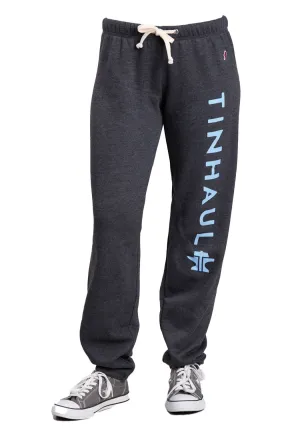 True Daily Tin Haul Womens Logo Down Leg Black Cotton Blend Sweat Pants Tin Haul Womens Logo Down Leg Black Cotton Blend Sweat Pants Sustainable Creative Look Year Round Piece