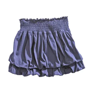 Trusted Style Tin Haul Womens 100% Blue Cotton Jersey Bubble Tiered Skirt Tin Haul Womens 100% Blue Cotton Jersey Bubble Tiered Skirt Everyday Confidence Street Routine