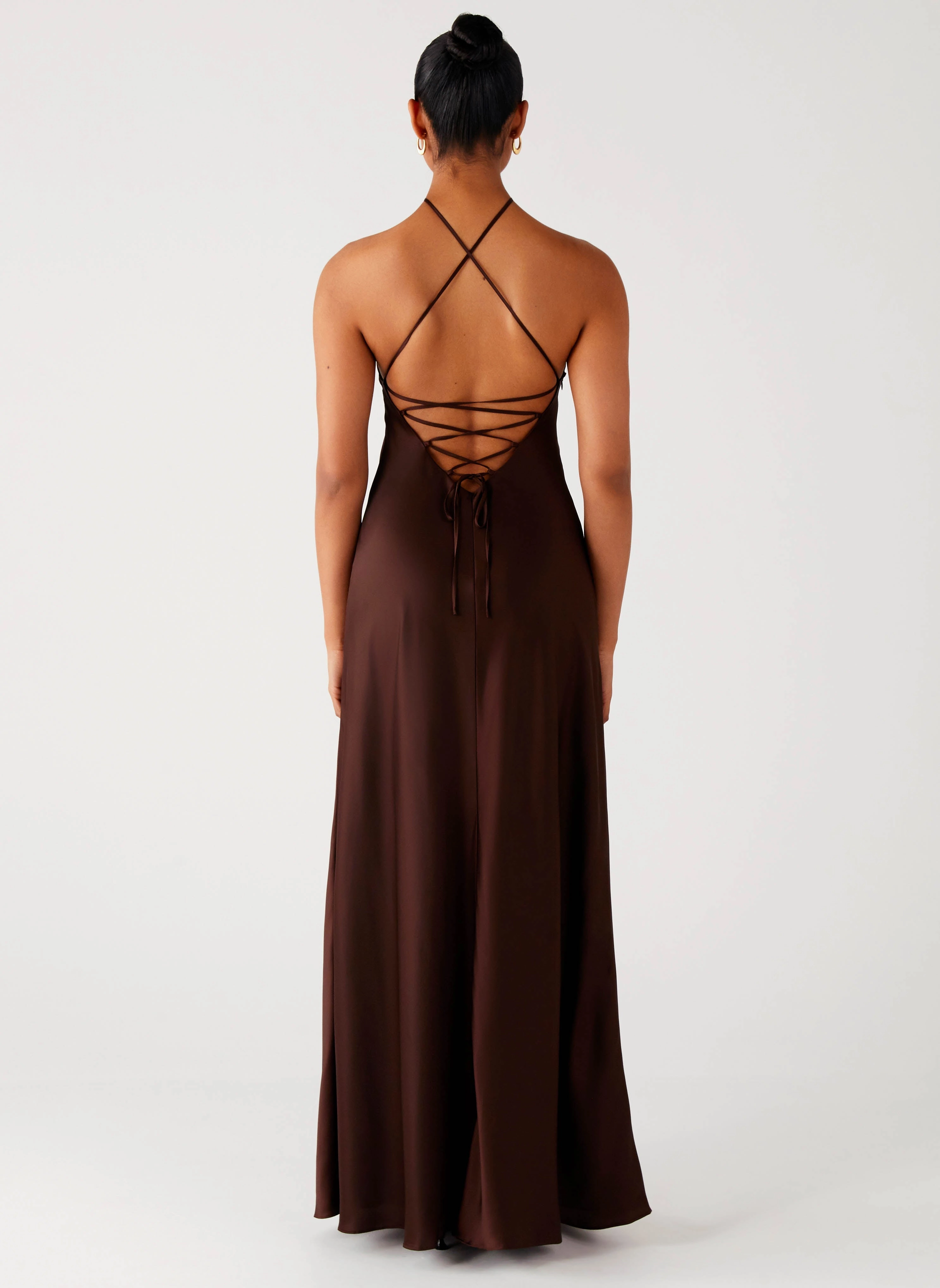Tulama Maxi Dress - Chocolate Modern Silhouette Travel Essential