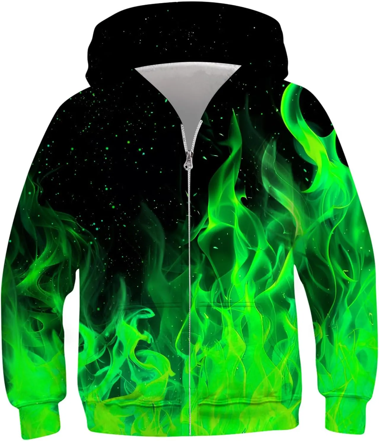 TUONROAD 6-14T Boys Girls Zip Up Hoodies Sweatshirts 3D Printed Cool Pullover with Pockets