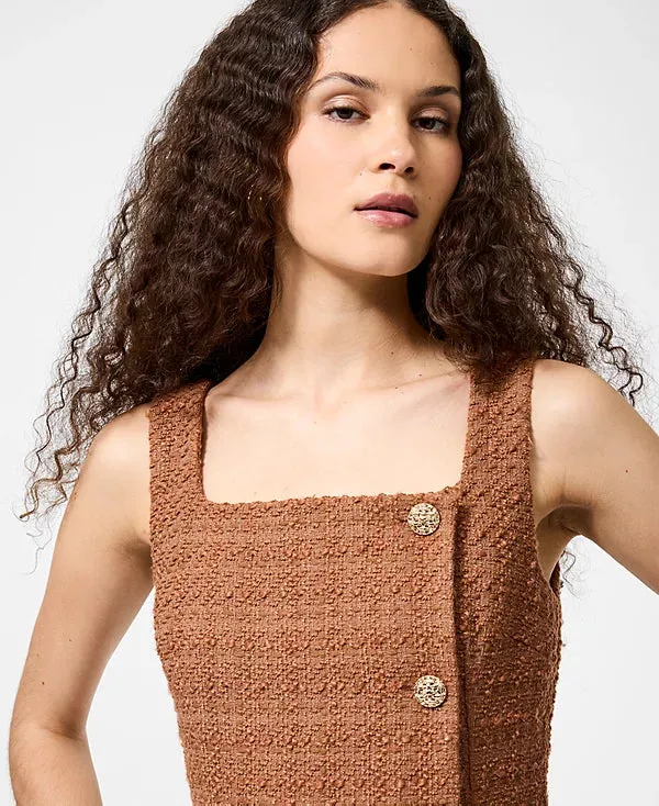 Grab Now TWEED SQUARE NECK MINI