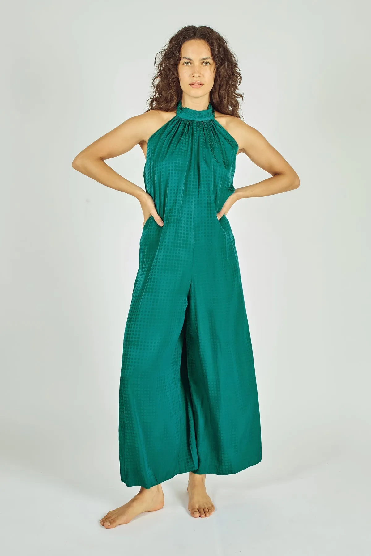 Tiered-Skirt Twiggy Jumpsuit in Blue Circle of Trust