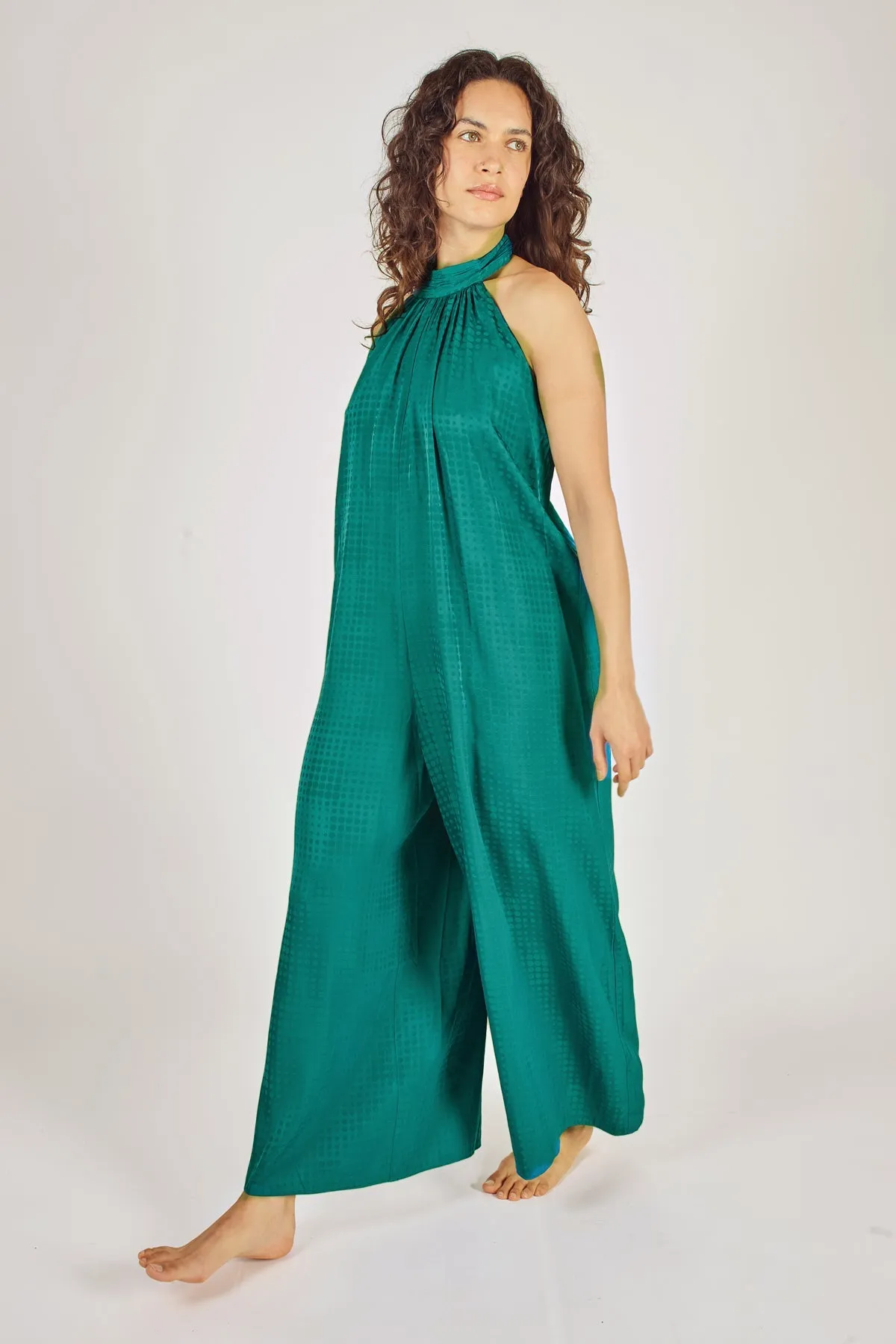 Relaxed and Effortless Twiggy Jumpsuit in Blue Circle of Trust