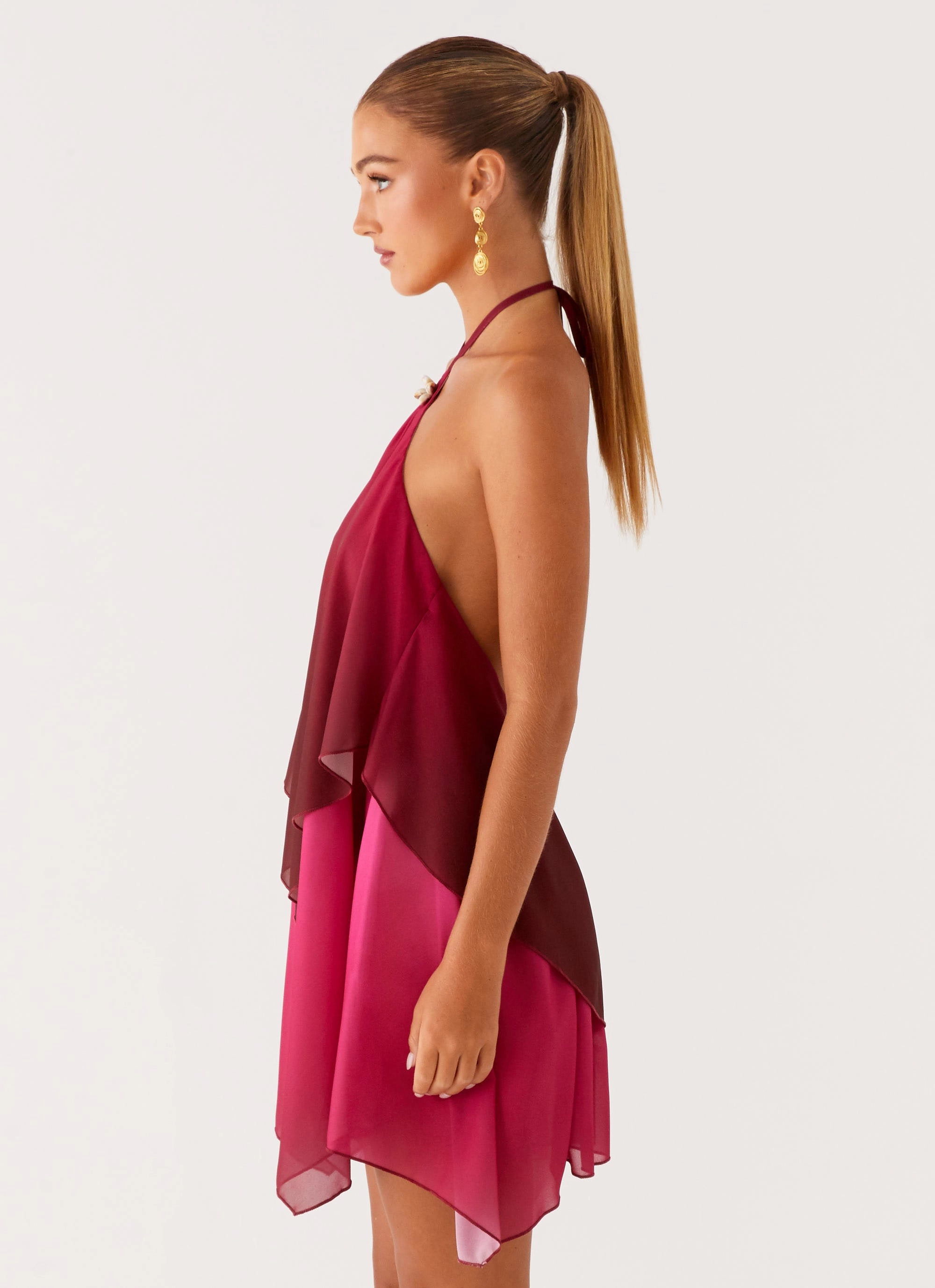 Perfect For Any Occasion Twin Flame Mini Dress - Fuchsia Gradient