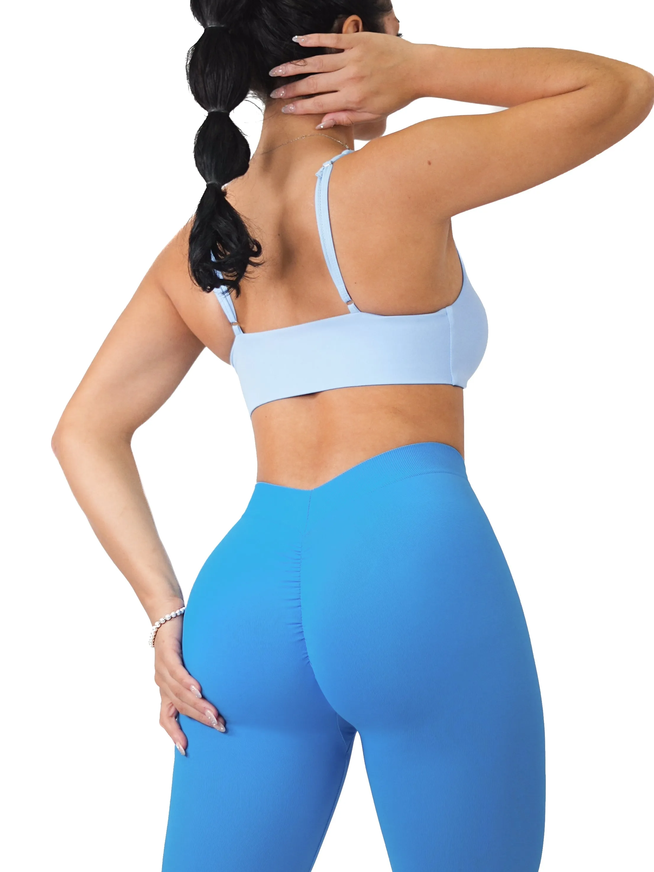 Twisty Sports Bra (Sky Blue)