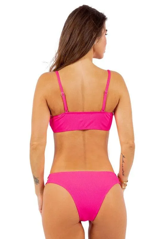 Two Piece Bikini With Lace Cut Out