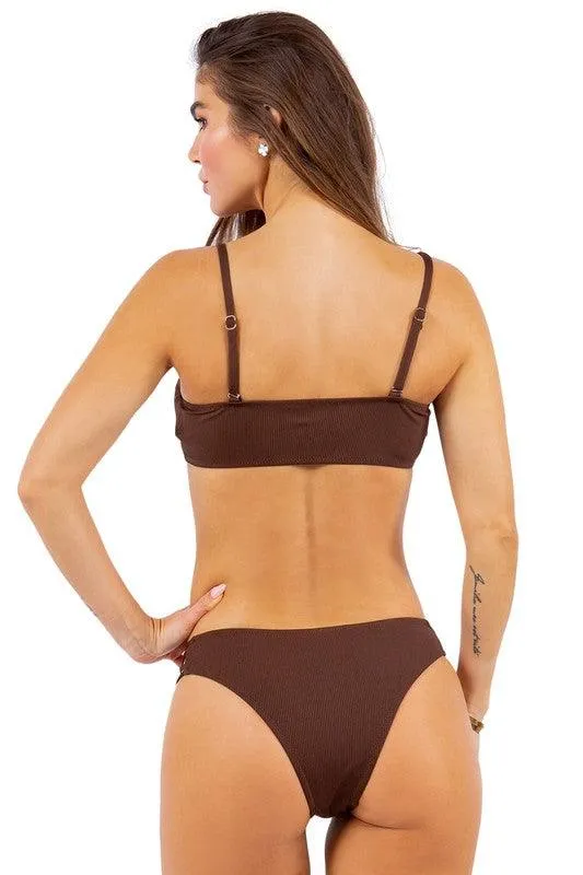 Two Piece Bikini With Lace Cut Out