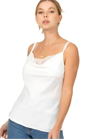 Two Strap Cami With Lace Top