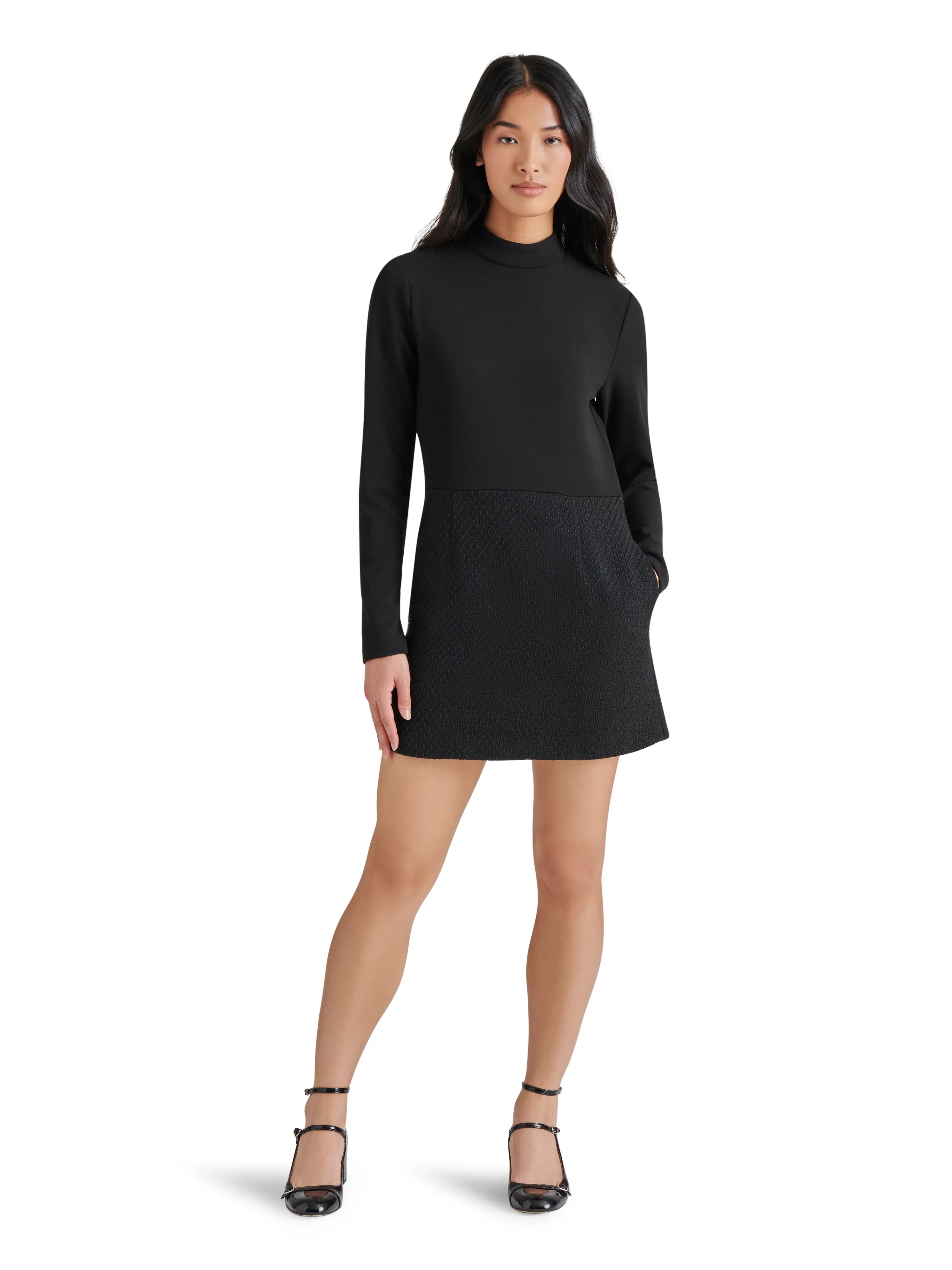 Cool Undertone Sleek Tone Ty Dress in Black