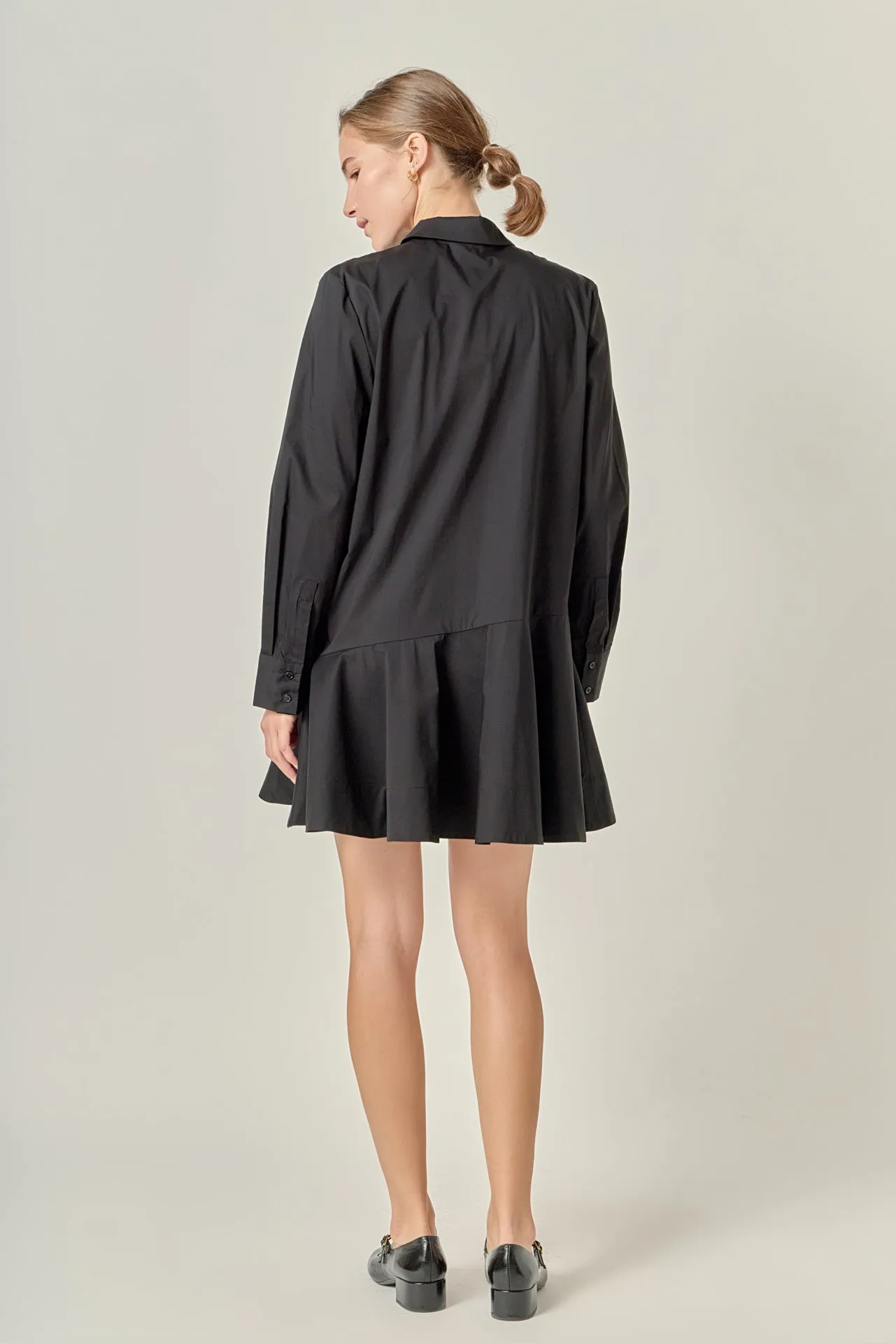 COLLAR FLARE SKIRT DRESS Happy Scent Inner Feel