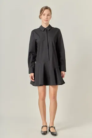 Ultimate Fit COLLAR FLARE SKIRT DRESS Simple formal dress COLLAR FLARE SKIRT DRESS
