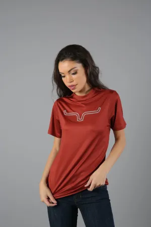 Ultimate Fit Kimes Ranch Womens Outlier Tech Tee Rust Cotton Blend S/S T-Shirt Kimes Ranch Womens Outlier Tech Tee Rust Cotton Blend S/S T-Shirt Everyday Fashion