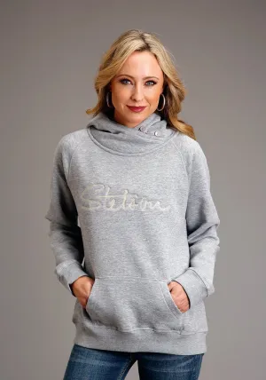 Unique Piece Stetson Womens Chain Stitch Grey Cotton Blend Hoodie Stetson Womens Chain Stitch Grey Cotton Blend Hoodie Breathable Weekend Warrior Travel Outfit Festival Outfit Affordable Sunny Vibes