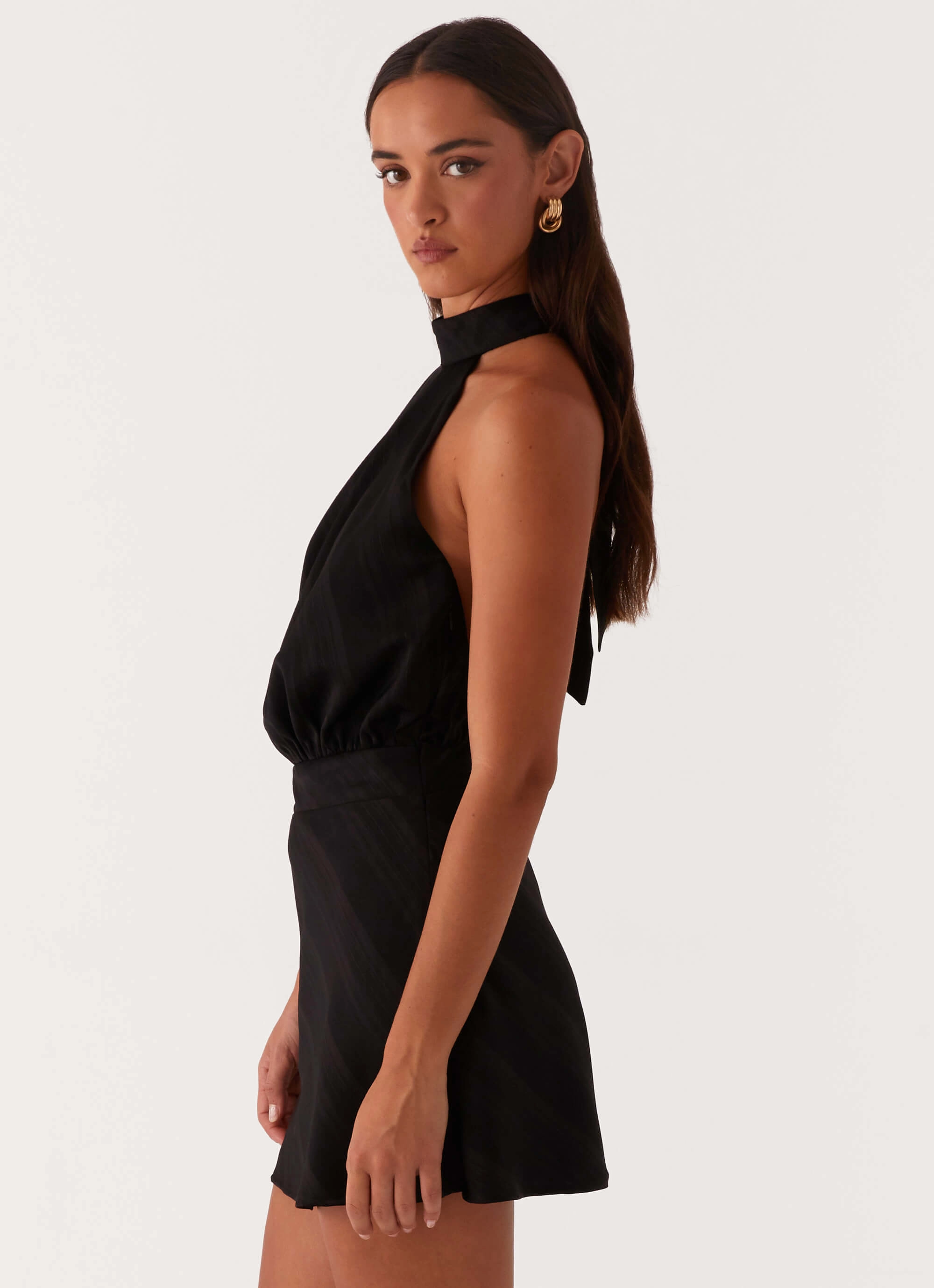 Camera Shy Mini Dress - Black Chic Layering