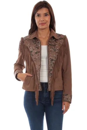 Universal Choice Scully Womens Sand Leather Beaded Yoke Jacket Classic Cut Scully Womens Sand Leather Beaded Yoke Jacket