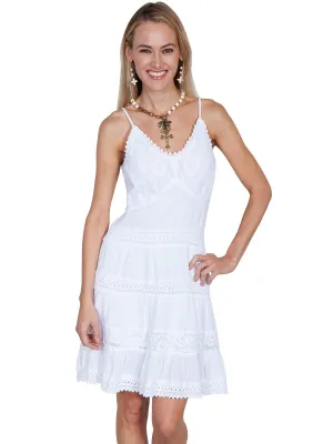 Universal Fit Scully Womens White 100% Cotton Crochet S/L Dress Scully Womens White 100% Cotton Crochet S/L Dress quick dry Light Fabric