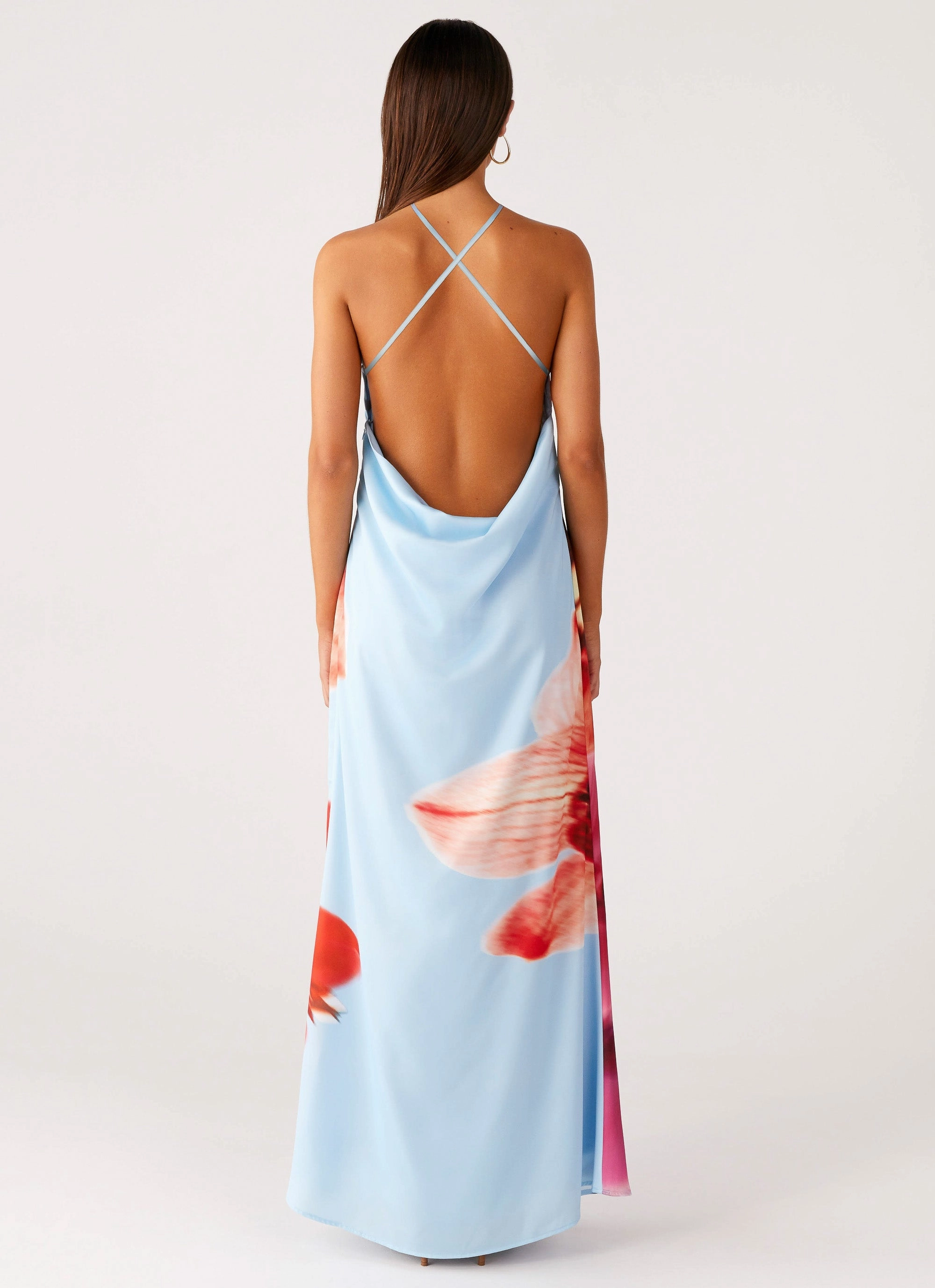 Textured Flow Chloe Maxi Dress - Turquoise Bloom