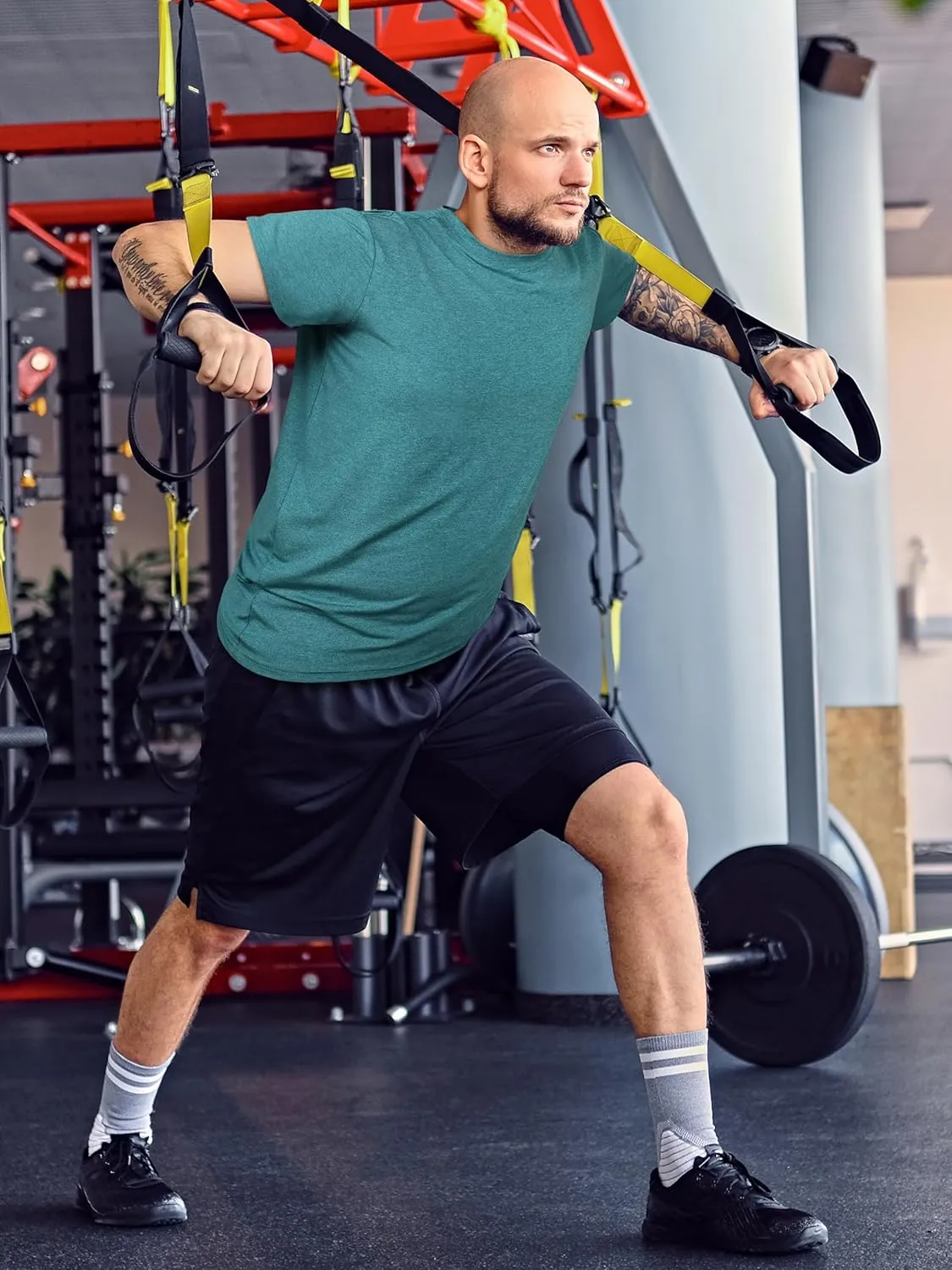 URATOT Men's Workout Shirts Short Sleeve Dry Fit Athletic T-Shirts Moisture Wicking Running Gym Active Lightweight Tee Top