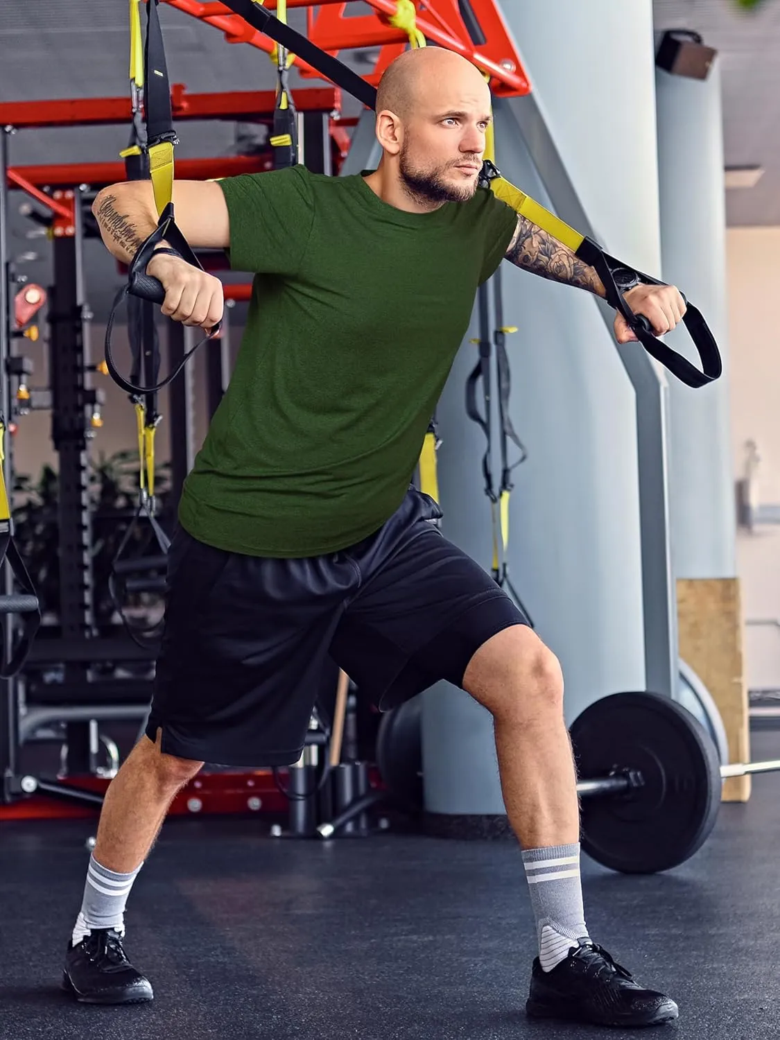 URATOT Men's Workout Shirts Short Sleeve Dry Fit Athletic T-Shirts Moisture Wicking Running Gym Active Lightweight Tee Top