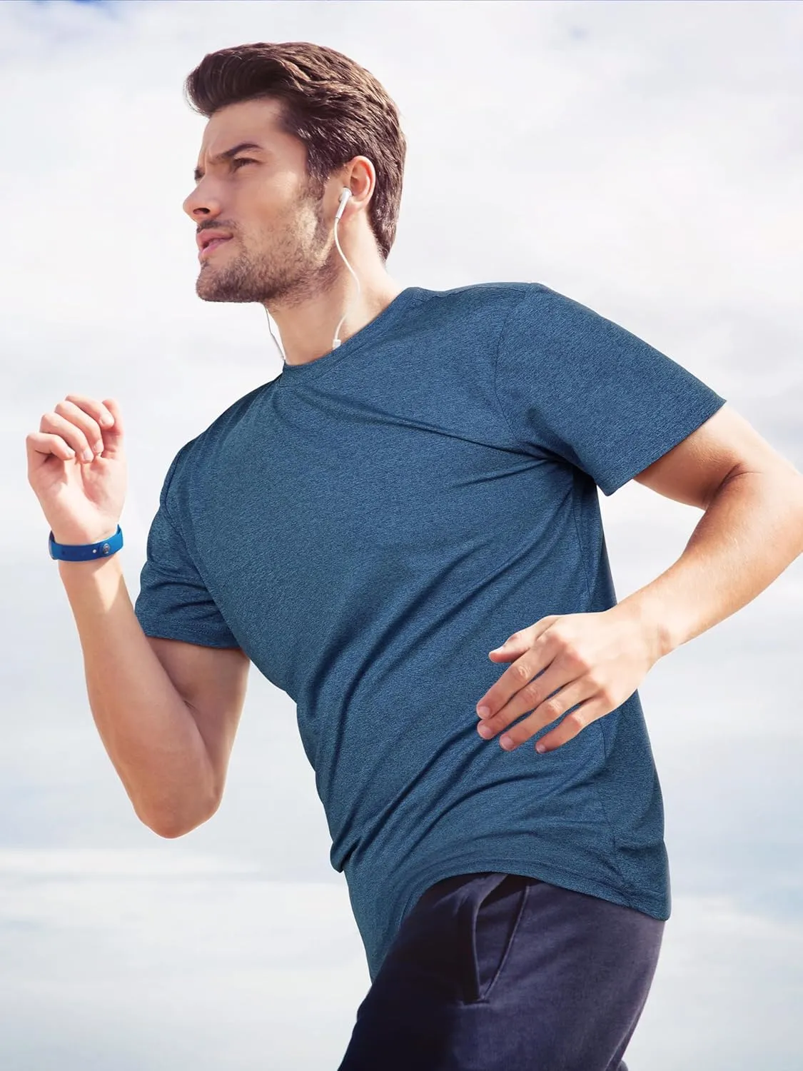 URATOT Men's Workout Shirts Short Sleeve Dry Fit Athletic T-Shirts Moisture Wicking Running Gym Active Lightweight Tee Top